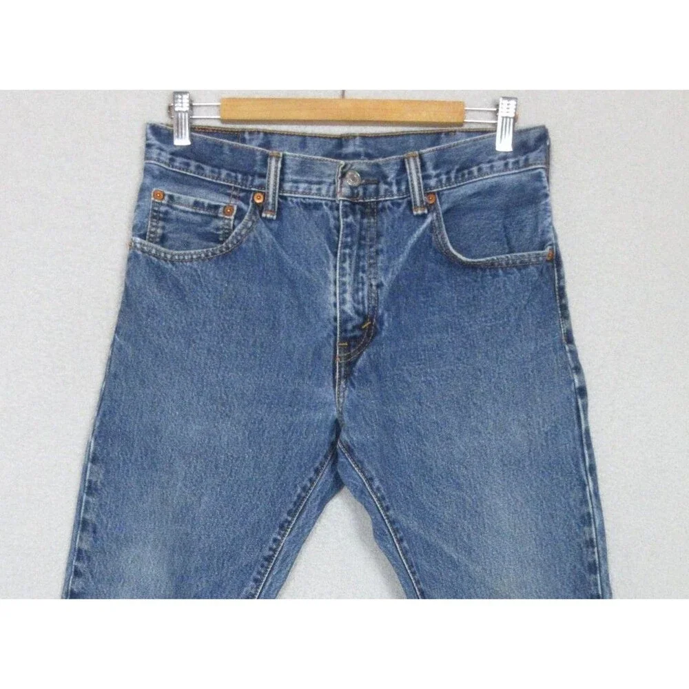 Levis 517 Jeans Mens 31x32 Bootcut Relaxed Fit Blue Distressed Denim
